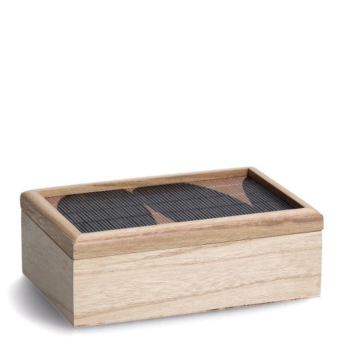 Aufbewahrungsbox "Black Mosaic", Holz. Länge: 240 mm. Breite: 160 mm. Höhe: 85 mm