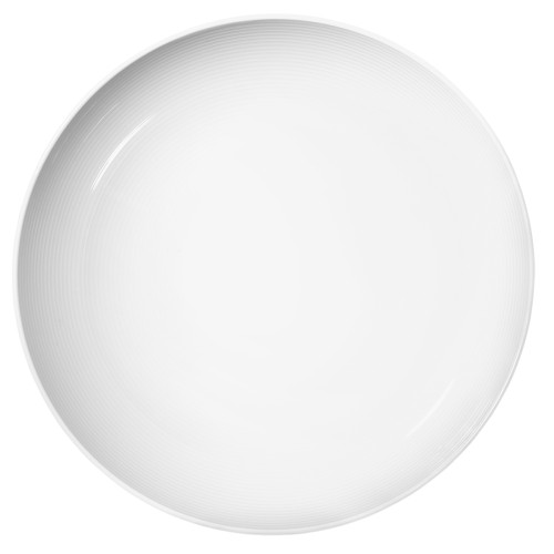 Seltmann Schüssel rund 30 cm, rund mit Relief, Form: Beat, weiss, hohe Kantenschlagfestigkeit, Made in Germany