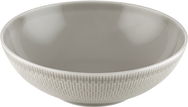 Bauscher Schale aus der Kollektion scope glow gray, coup, relief, 23 cm, aus Porzellan