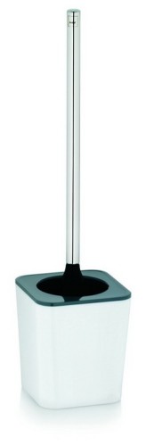 Kela Wc-Garnitur Nuria PS-Kunststoff weiß/grau 11,5x11,5x40cm