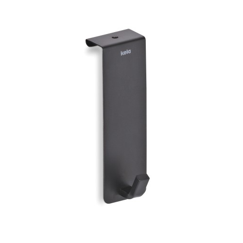 Türgarderobe Einzelhaken Colgar Metall schwarz 2er Set 13,0x4,0x2,5 cm von Kela