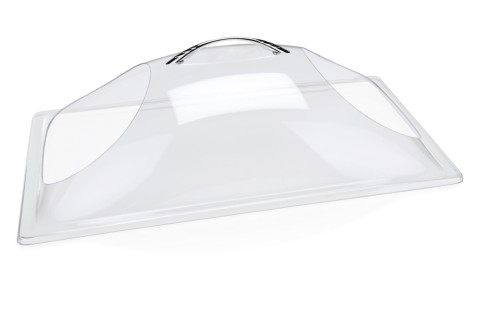 GN Abdeckhaube. zwei Seitenausschnitte, GN 1/1, Polycarbonat. passend für GN Behälter