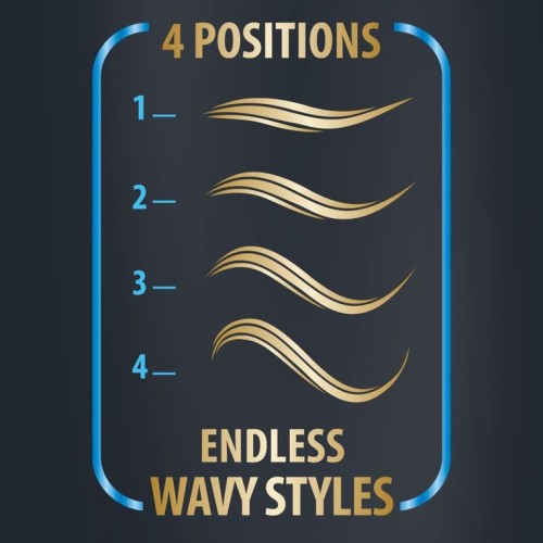 Rowenta Waves Addict Haarstyler mit 6 Temperaturstufen, inkl. Aufbewahrungstasche, schwarz/rosé