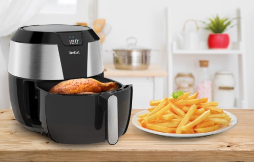 Tefal EY701D Easy Fry XXL Heißluftfritteuse (1850 W, Kapazität: 5,2 L, 8 automatische Programme, digitales Display, Timer, Air Fryer, gesund ohne