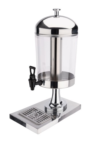 Getränkedispenser. Chromnickelstahl. mit Behälter aus Polycarbonat, Kühlung durch