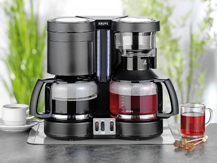 Kaffeemaschine Krups DUOTHEK PLUS Farbe: matt schwarz Maße:Breite 35 cm,Tiefe 21 cm, Höhe 31,5 cm