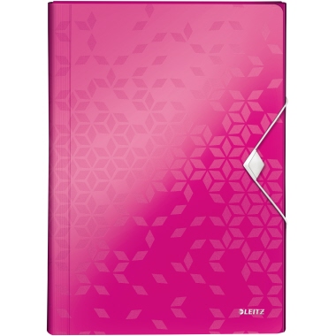 Leitz Fächermappe WOW DIN A4 Polypropylen pink 6 Fächer
