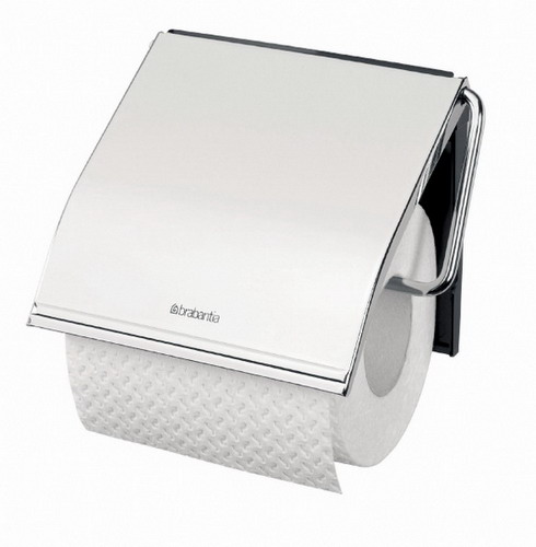 Brabantia Toilettenpapierhalter aus korrosionsbeständigem Edelstahl mit zugehörigem Befestigungsmaterial