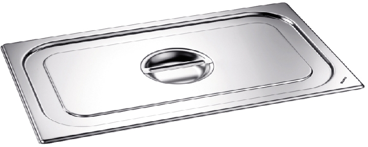 Blanco GN-Deckel 1/3, mit Griff- und Löffelaussparung, GD-L 1/3 , CNS 18/10, aus Edelstahl