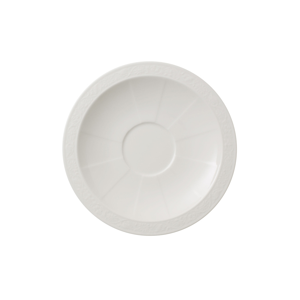 Villeroy und Boch Frühstücks-/Suppenuntertasse - Maße: 18,5 x 18,5 x 2,2 cm / Ser.: White Pearl