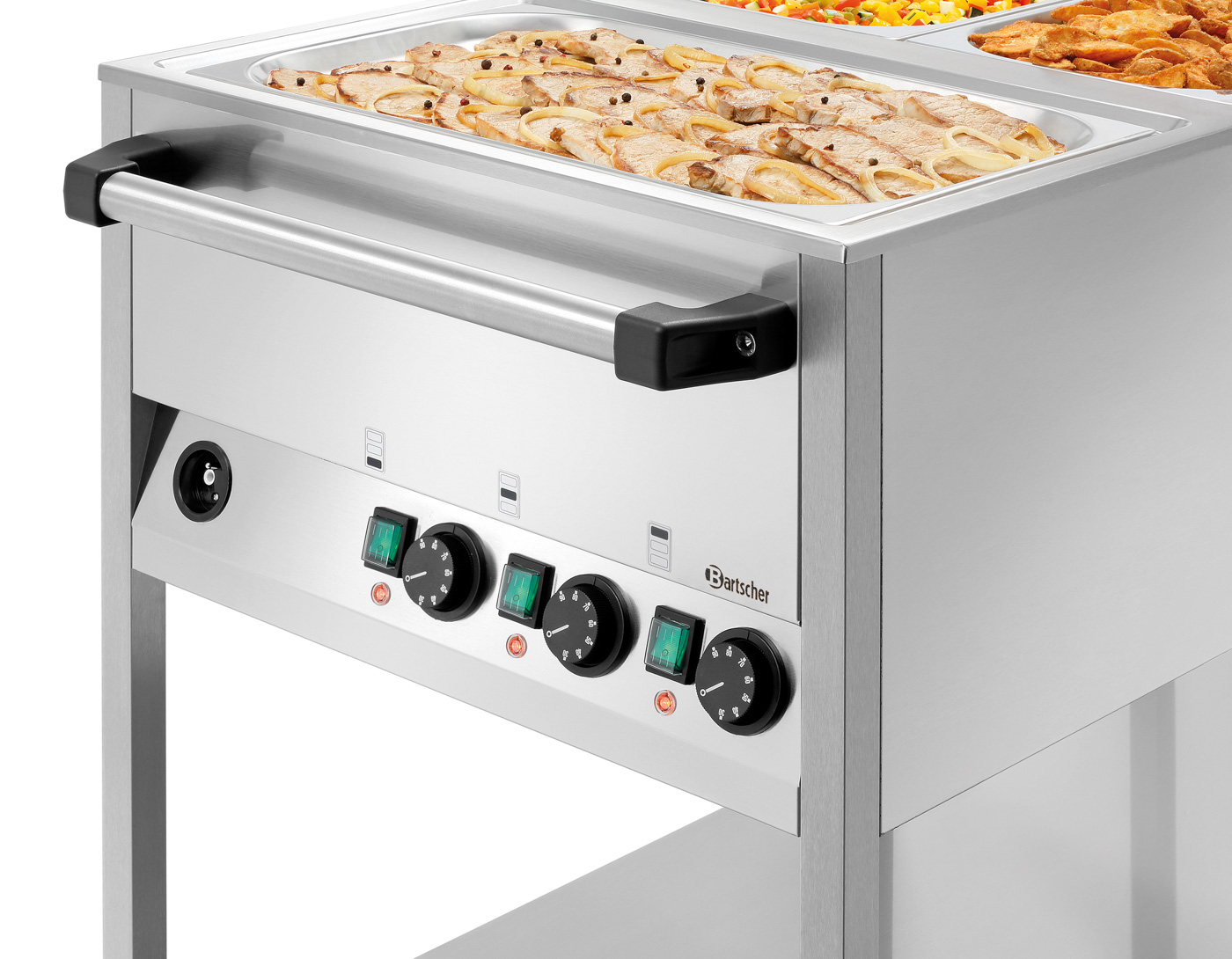 Bartscher Speisenausgabewagen WB3110 | Frequenz:50-60 Hz | Maße: 65,5 x 130 x 91,0 cm. Gewicht: 54kg