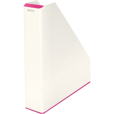 Leitz Stehsammler WOW 7,3 x 31,8 x 27,2 cm (B x H x T) DIN A4 Werkstoff: Polystyrol pink metallic/weiß