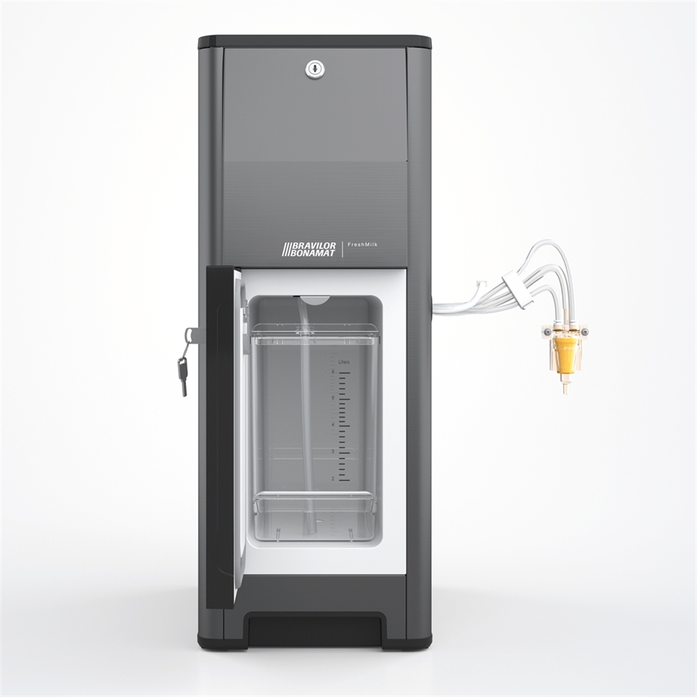 BONAMAT FreshMilk ist die Frischmilch-Lösung von Bonamat. Diese Einheit hält die frische Milch auf einer konstanten Temperatur von 4°C.