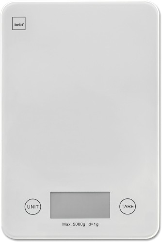 Kela Küchenwaage Pinta in der Farbe weiß Länge: 15 cm, Breite: 23 cm, Höhe: 1,5 cm