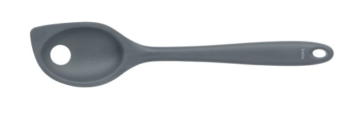 Kela Lochkochlöffel Tom aus Silikon, grau, ca. 285mm x 60mm (L x B)