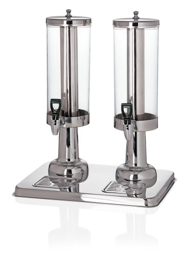 Getränkedispenser. Edelstahl. mit Behälter aus Polycarbonat, Kühlung durch Befüllung des