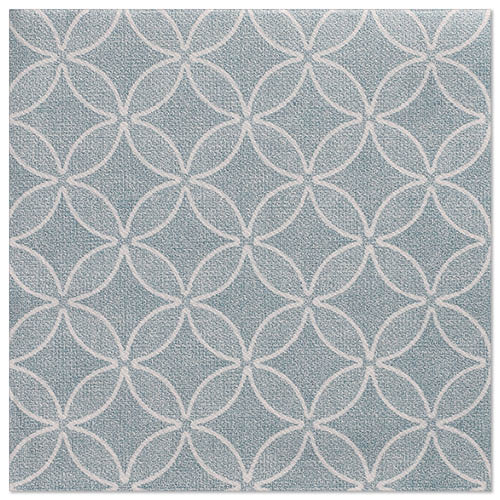 50 Servietten "ROYAL Collection" 1/4-Falz 40 cm x 40 cm arktikblau "Circle Flowers" von PAPSTAR