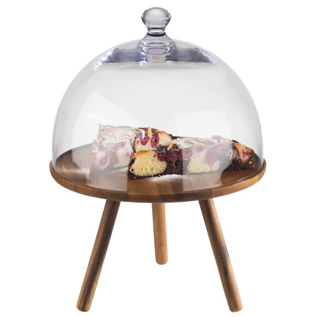 APS Buffetständer -ACACIA-, Ø 30,5 cm, H: 20 cm, Akazienholz