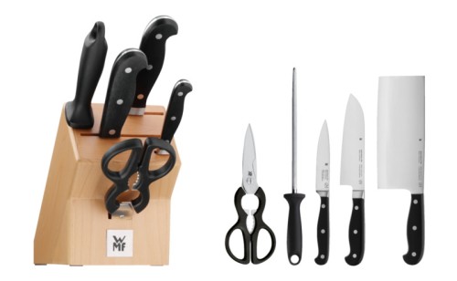 WMF Messerblock bestückt SPITZENKLASSE P 6tl | Maße: 39 x 21,8 x 16 cm