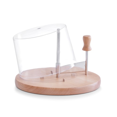 Zeller Käseschneide-Set m. Haube, Holz/Edelstahl