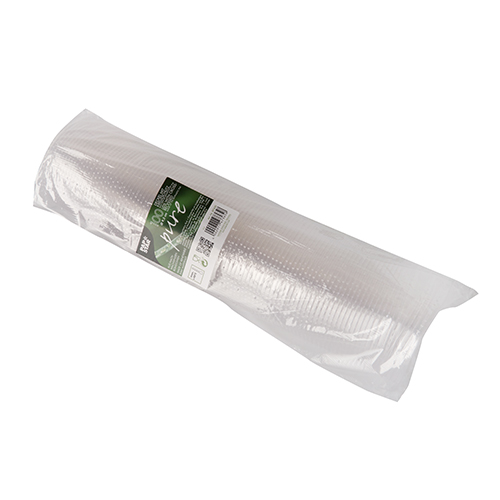 100 Deckel, PLA "pure" rund Ø 9,5 cm glasklar mit Kreuzschlitz von PAPSTAR