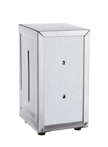 Serviettenspender. Edelstahl. mit rutschhemmenden Füßen, passend für 33er Servietten mit