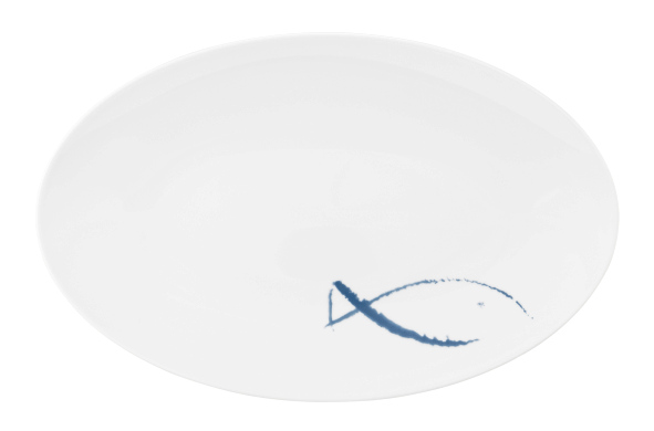 Seltmann Coupplatte 40x25,5 cm M5379, oval, Form: Coup Fine Dining, Dekor: 57515 Blue Sea, hohe Kantenschlagfestigkeit, Made in Germany