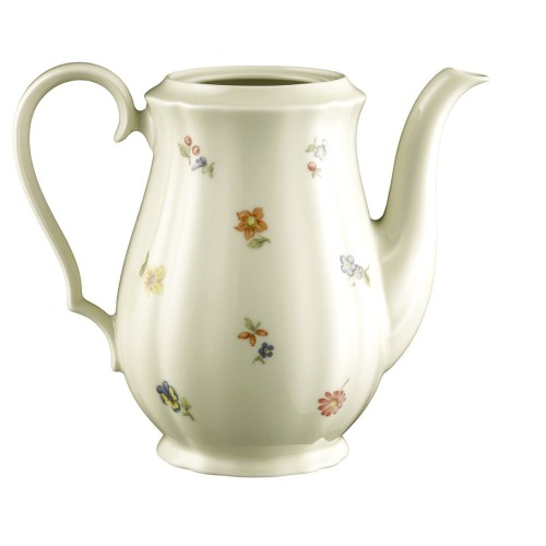 Seltmann Unterteil zur Kaffeekanne 1,3 l, rund mit Relief, Form: Marieluise, Dekor: 44714 Blütenmeer, hohe Kantenschlagfestigkeit