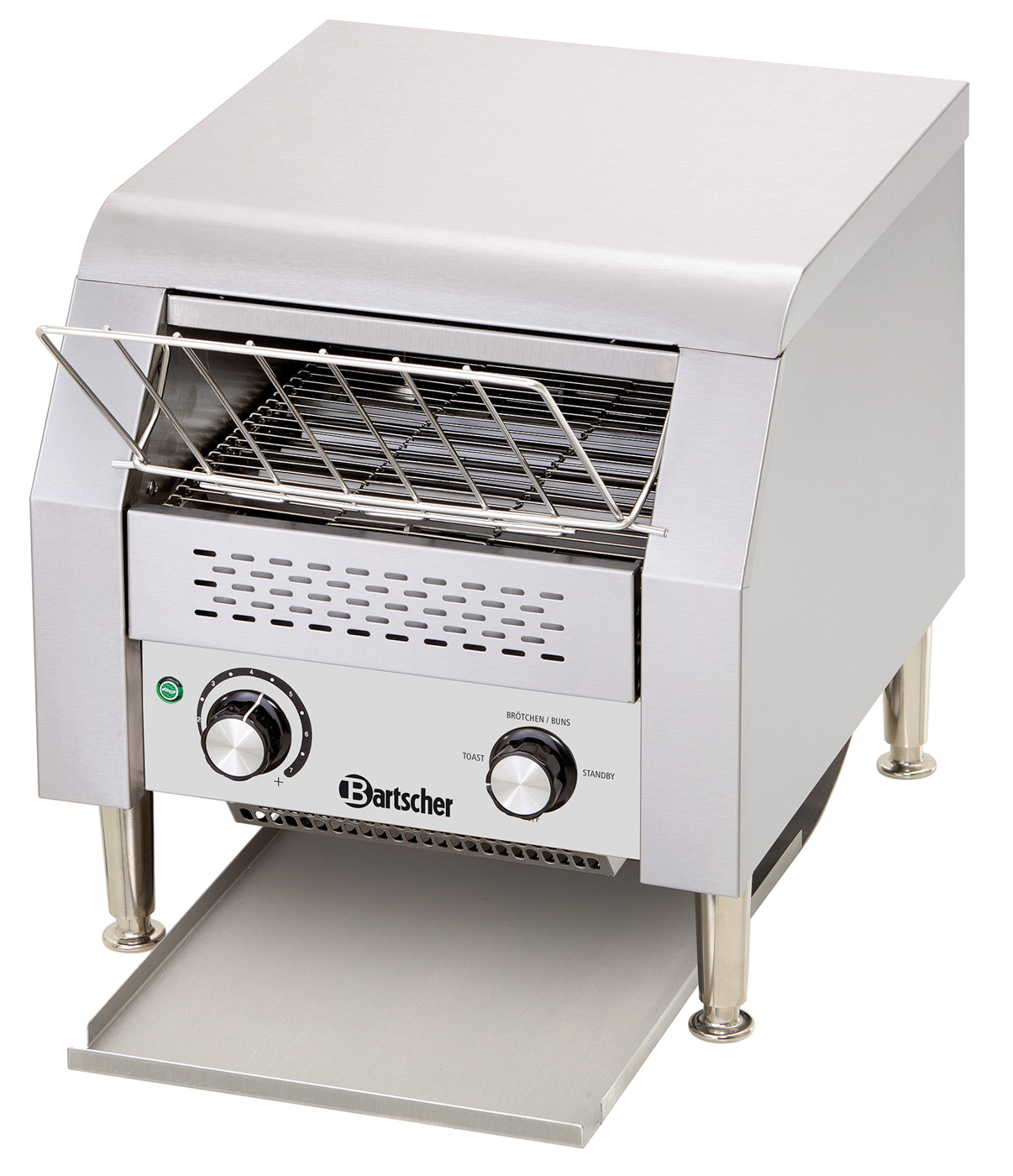 Bartscher Durchlauftoaster DLT150-1 | MaßeZufuhröffnung: B 265 x H 85 mm | Maße: 37 x 42 x39,0 cm. Gewicht: 16,1 kg