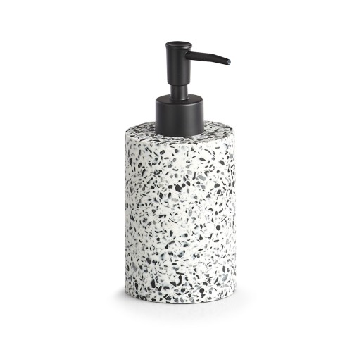 Seifenspender "Terrazzo", Polyresin. Ø: 77 mm. Höhe: 175 mm.