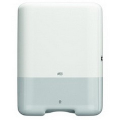 Tork Handtuchspender ELEVATION H3, Material: Kunststoff, Farbe: weiss, für ZZ- oder Lagenfalz-Handtücher.