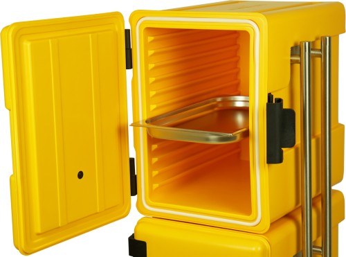 SARO Thermobehälter Modell Emmerich - Material: Kunststoff - Passend für 1/1 GN-Behälter (nicht enthalten) - Frontlader mit 12