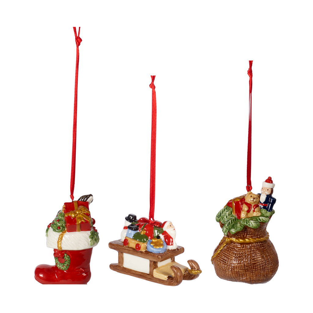 Villeroy und Boch Ornamente Geschenke 3tlg. - Maße: 20 x 14 x 6,5 cm / Ser.: Nostalgic Ornaments