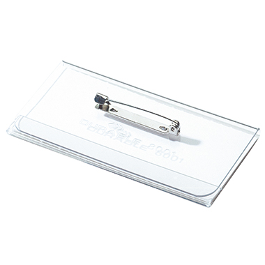 DURABLE Namensschild Universal 75 x 40 mm (B x H) Plattennadel, Einstecklasche transparent 100 St./Pack.