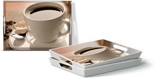 Tablett Coffee 50x37 cm