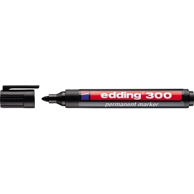 edding Permanentmarker 300 1,5-3mm schwarz Rundspitze nachfüllbar