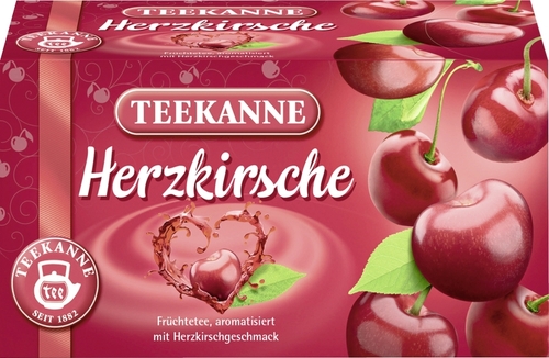 Teekanne Herzkirsche 20er Teebeutel 60G