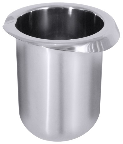 Mixerschüssel aus Edelstahl 18/10, hochglänzend, hohe schmale Form mit extra breitem Griffrand, ideal zur Verwendung mit Mix- oder