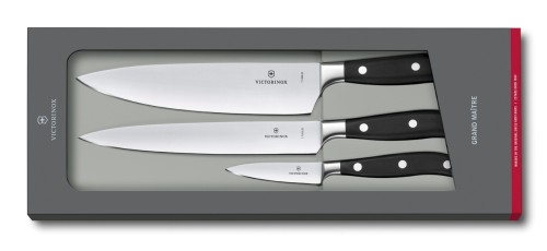 Victorinox Kochmesser-Set, 3tlg., Gemüsemesser, Kochmesser, Tranchiermesser