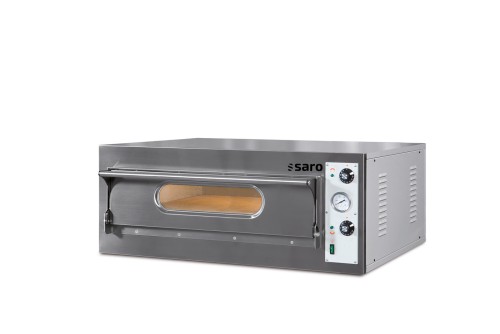 SARO Pizzaofen Modell 6 BIG/L Made in Europe - Material: Edelstahl - Für 6 Pizzen von max. Ø 36 cm - Ober- und Unterhitze getrennt regelbar