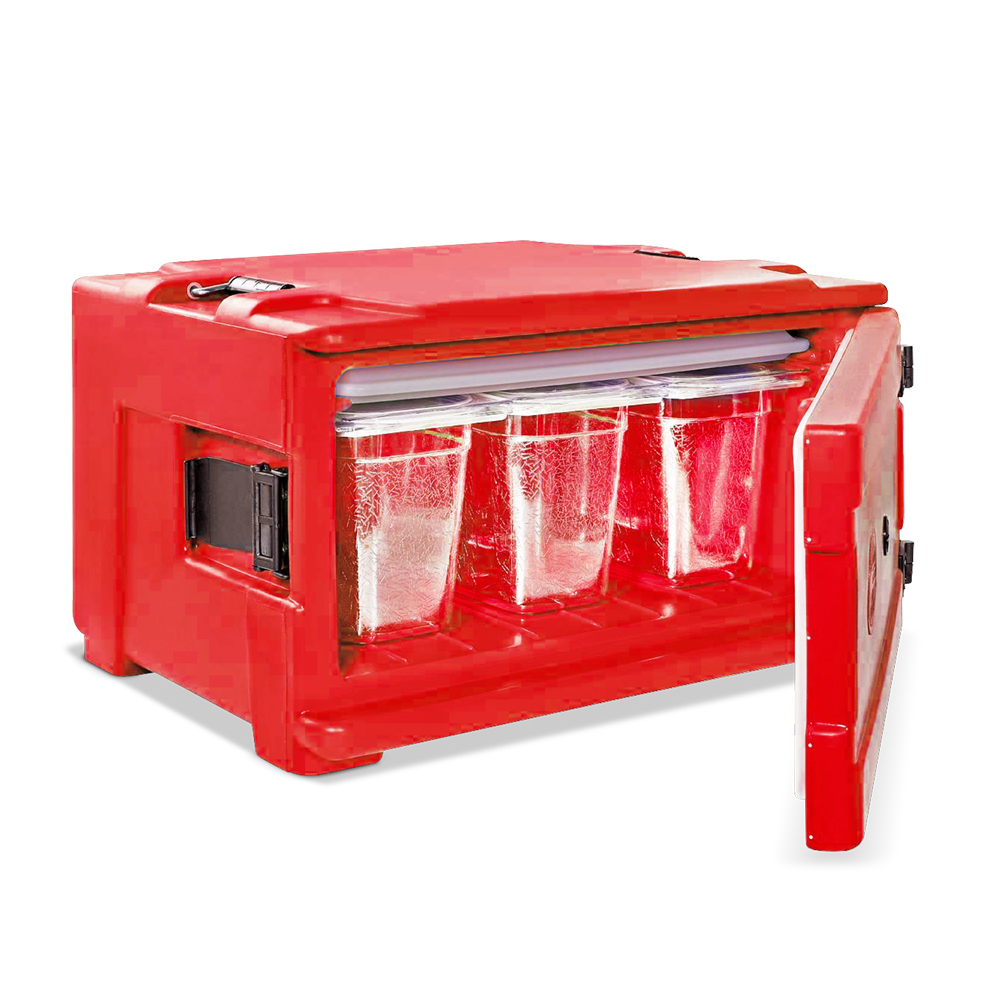 ETHERNASOLID® Thermobehälter AL200, Frontlader, 1/1 GN, 48 Liter, Rot