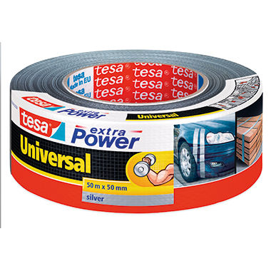 tesa® Gewebeband extra Power® Universal Innenbereich, Außenbereich 50 mm x 50 m (B x L) silber