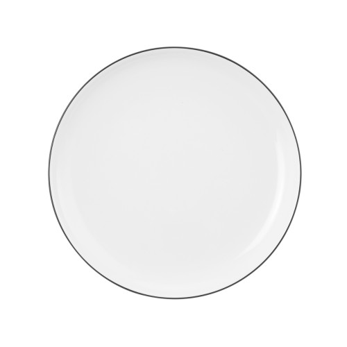 Seltmann Brotteller rund 17 cm, rund, Form: Lido, Dekor: 10826 Black Line, hohe Kantenschlagfestigkeit, Made in Germany