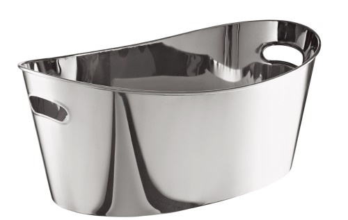 Champagnerkühler. Chromnickelstahl. Maße: 53 x 33 x 24 LxBxH.