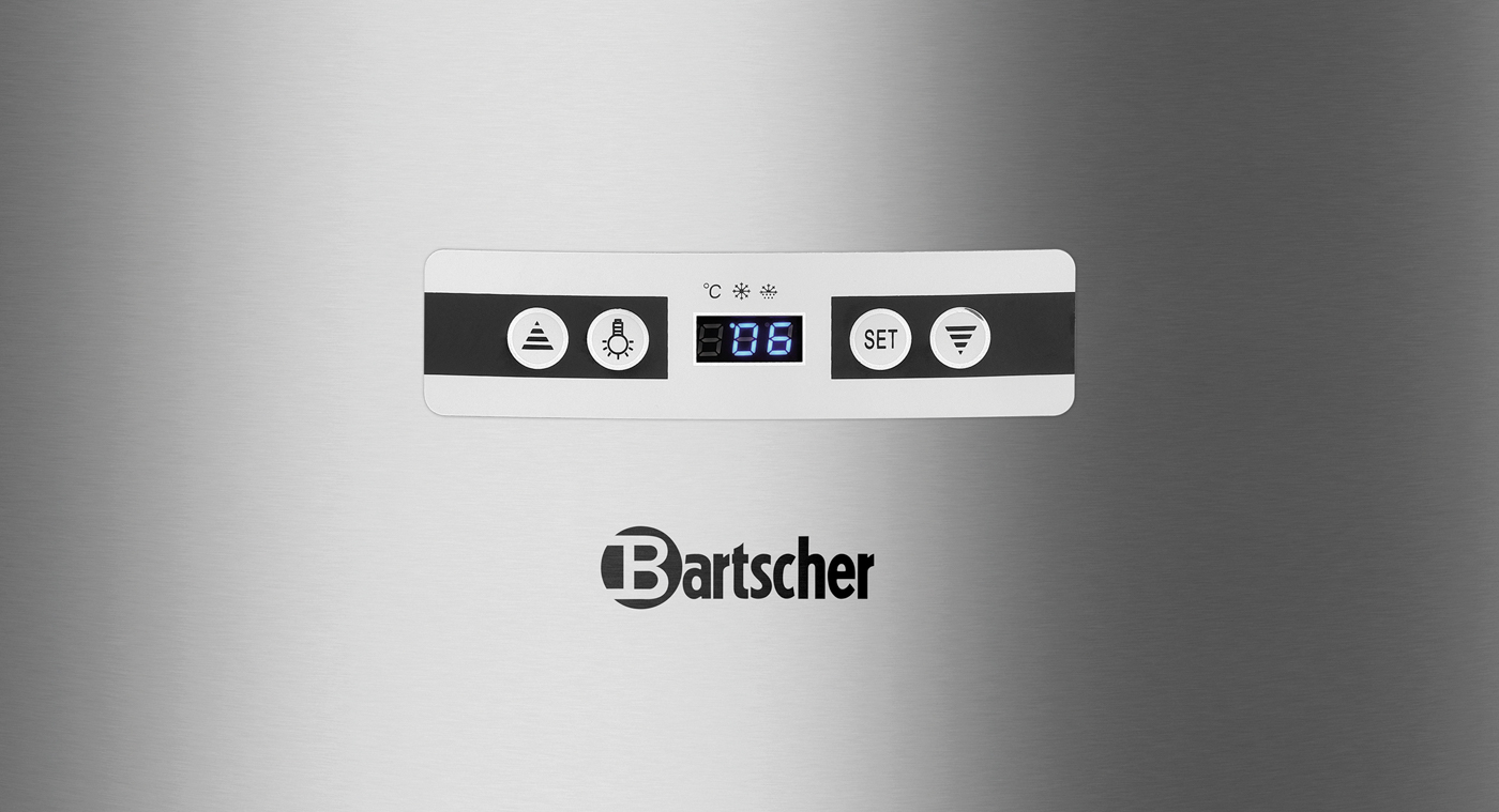 Bartscher Kuchenvitrine 400L | Art derVerglasung: Doppel-Verglasung ,Rundum-Verglasung| Maße: 68 x 68 x 175,0 cm. Gewicht: 130,4 kg