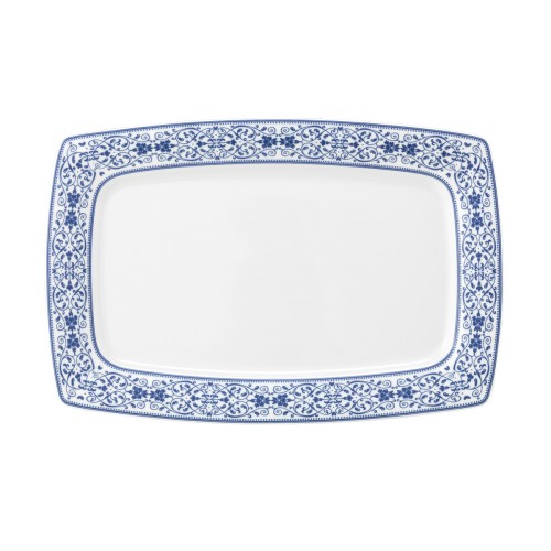 Seltmann Teller 4 29,5x20 cm, 4, Form: Savoy, Dekor: 57513 Grand Blue, hohe Kantenschlagfestigkeit, Made in Germany