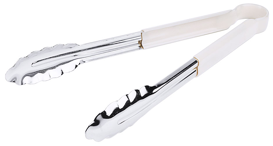 Küchenzange 30 HACCP aus Edelstahl in der Farbe weiß Länge: 30 cm