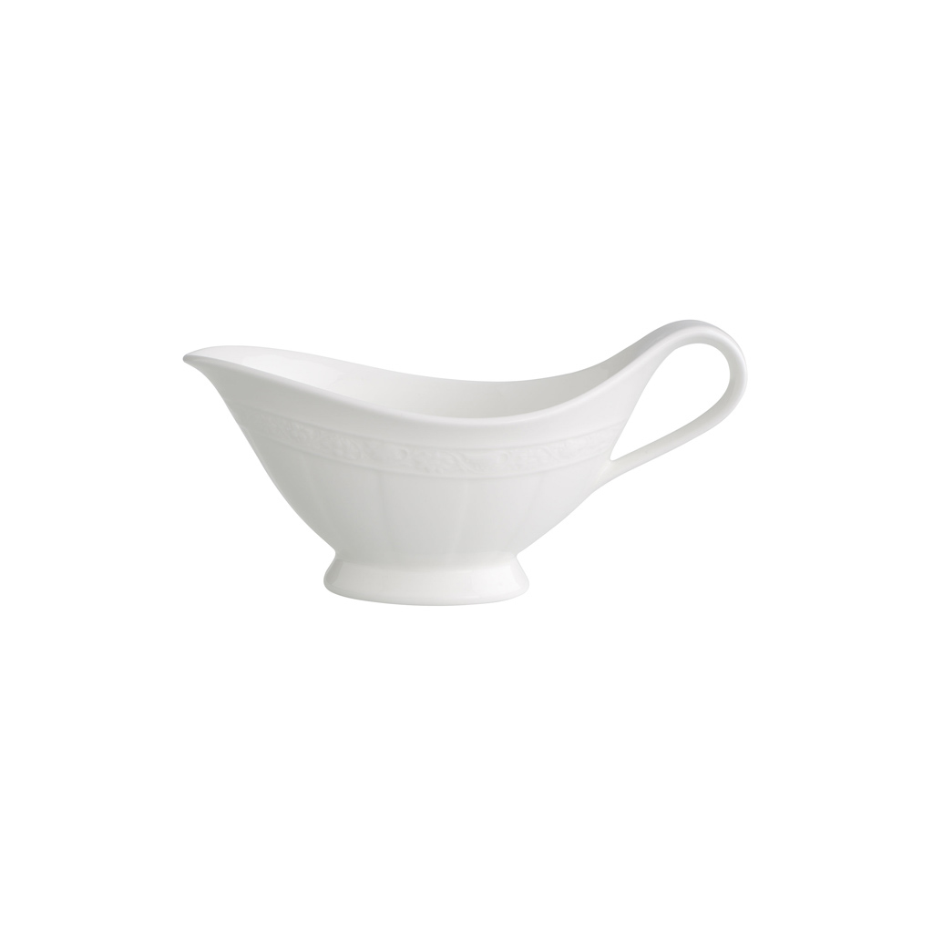 Villeroy und Boch Sauciere-Oberteil - Maße: 21,4 x 11 x 10,4 cm / Ser.: White Pearl