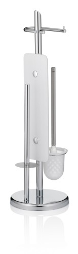 Toilettengarnitur Ken mit Ersatzrollenhalter Metall glänzend 73,0 cm 22,0 cm von Kela