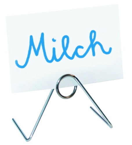 ACCESSOIRE Schild Schilderfeder aus Edelstahl zum Einklemmen von Namenskärtchen